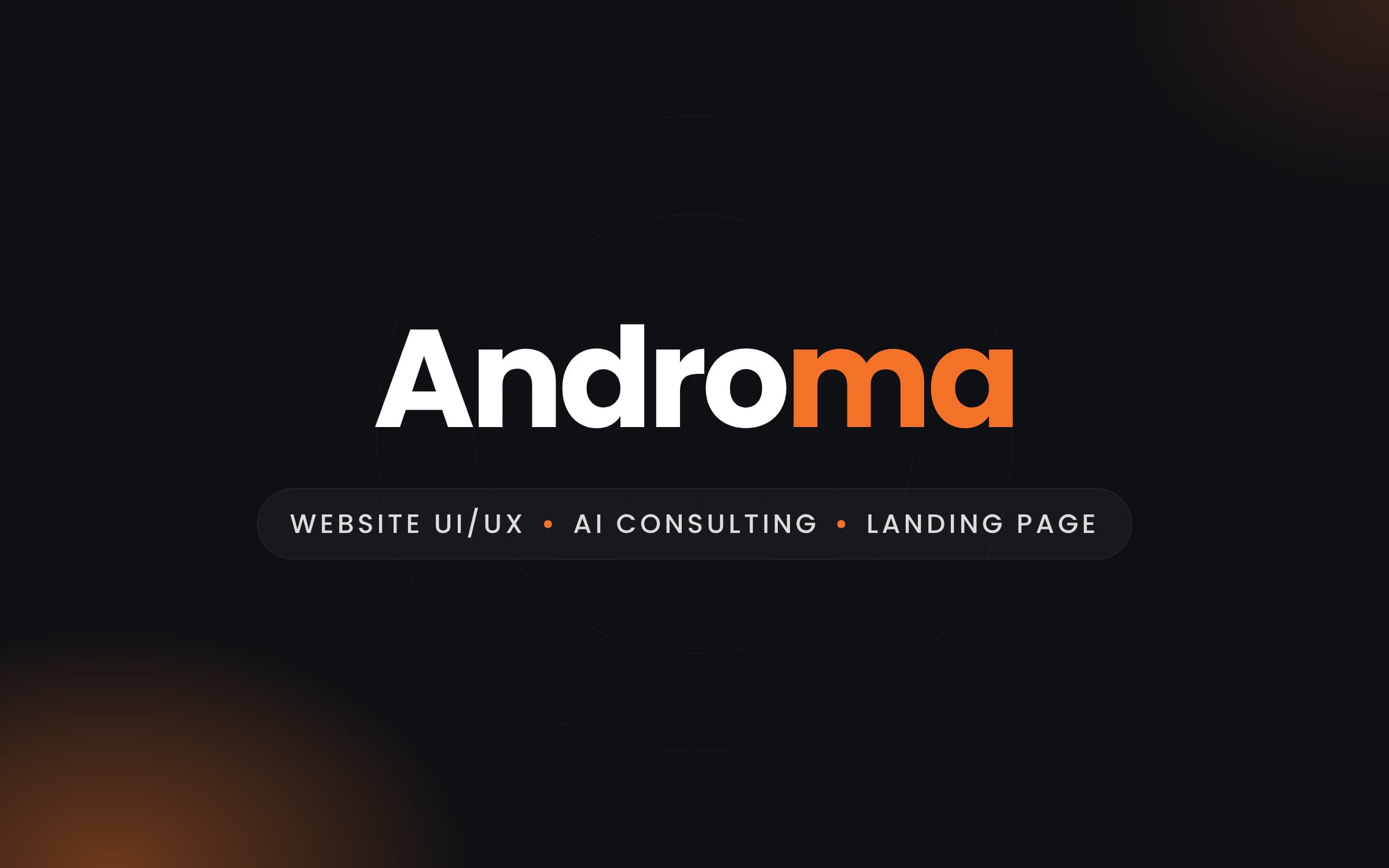 Androma logo — website UI/UX, AI consulting, landing page