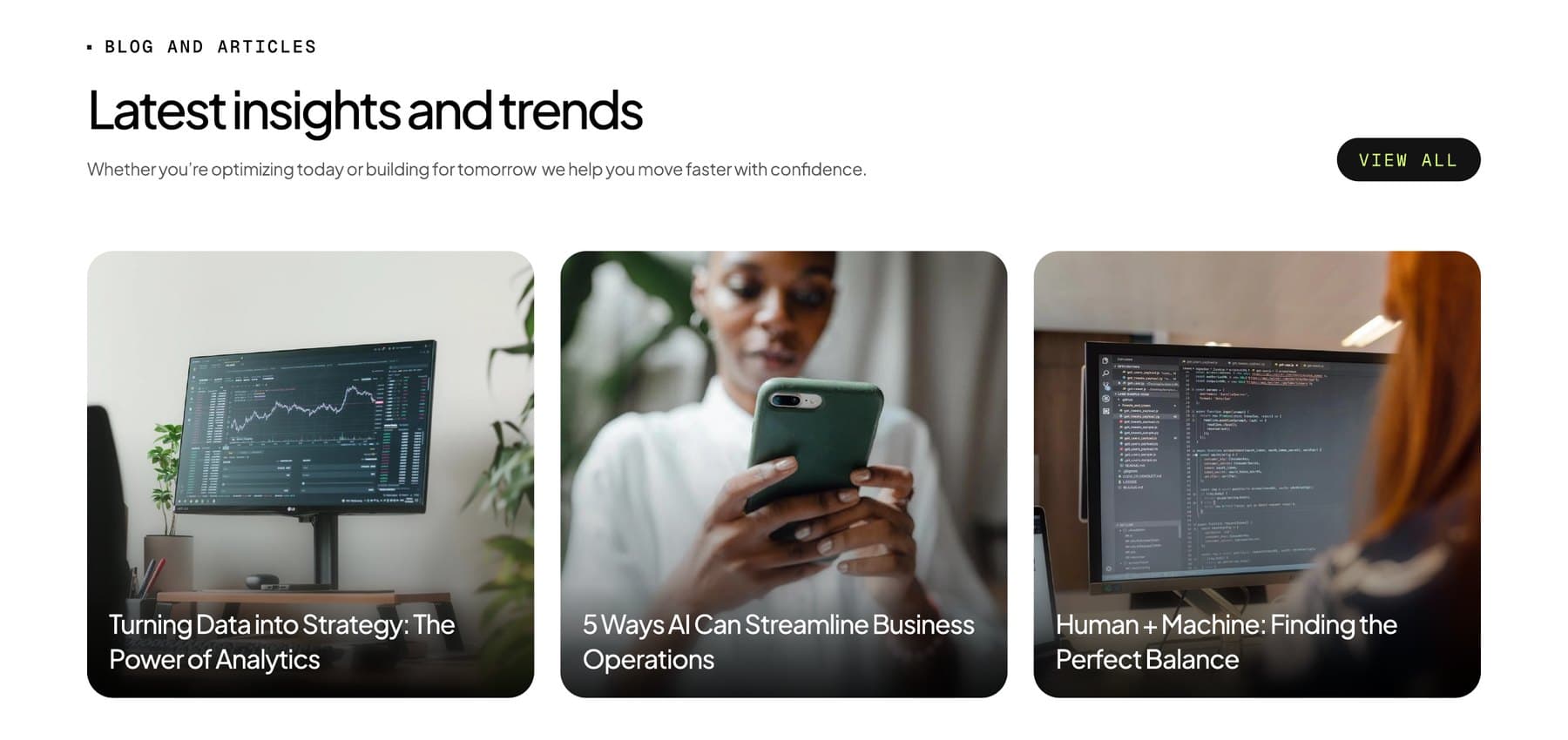 Latest insights and trends blog row
