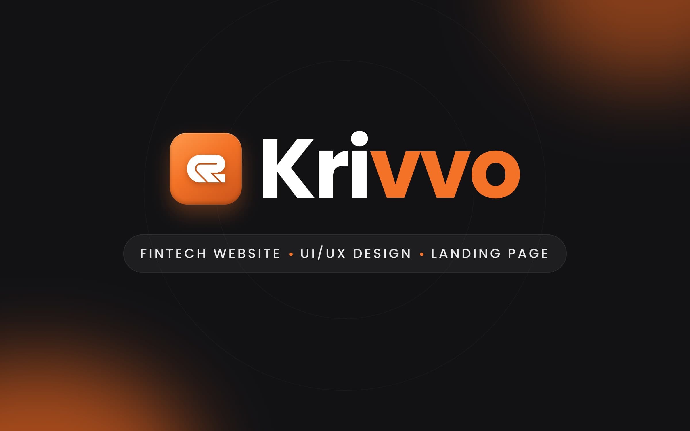 Krivvo logo — fintech website, UI/UX design, landing page