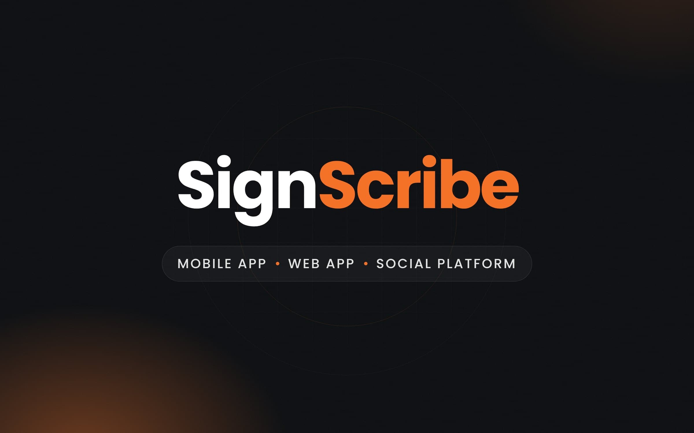 SignScribe logo — mobile app, web app and social platform