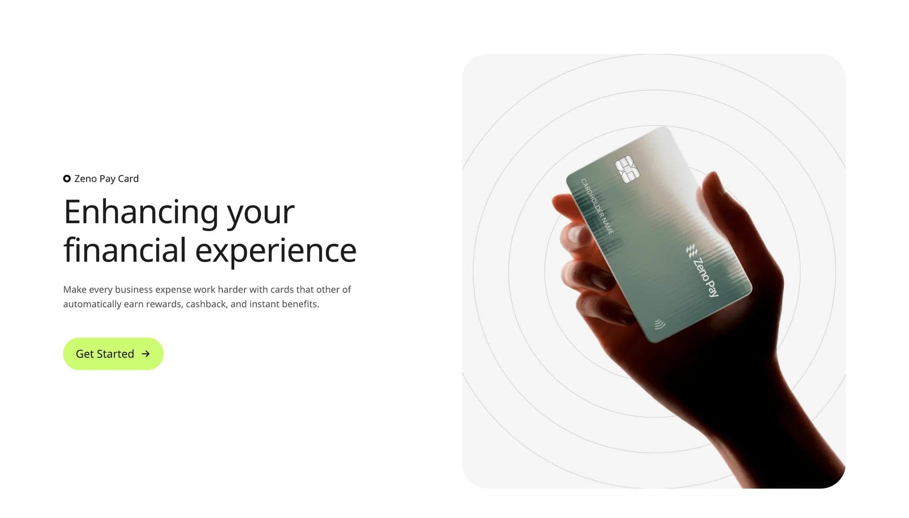 ZenoPay card held in hand — Enhancing your financial experience